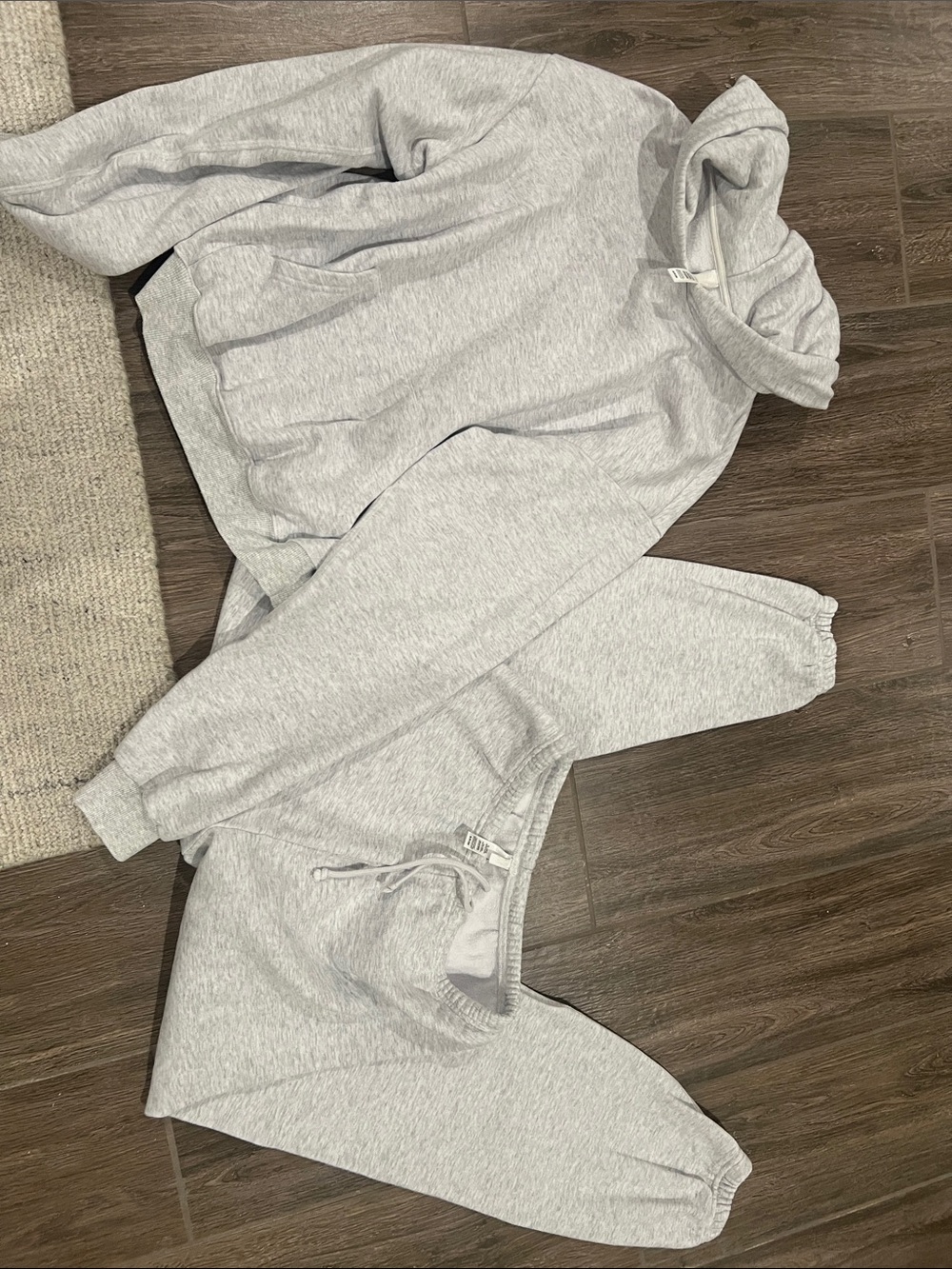 Skims Cozy Women's Light Gray Sweatpant Jumpsuit Set